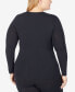 Фото #4 товара Plus Size Softwear with Stretch Long Sleeve Top