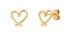 Minimalist gold-plated earrings Emery Gold Hearts