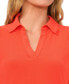 Women's Sleeveless Polo-Collar Solid-Knit Top