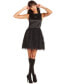 Kensie Women's Fit Flare Sleeveless Scoop Neck Dress Black XS