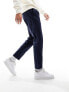 Фото #2 товара ASOS DESIGN cigarette chinos with pleats in navy