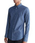 Фото #3 товара Men's Slim Fit Refined Chambray Long Sleeve Button-Front Shirt