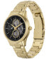 ფოტო #5 პროდუქტის Men's Dante Multifunction Gold-Tone Stainless Steel Watch 42mm