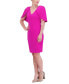 Фото #5 товара Women's V-Neck Puff-Sleeve Sheath Dress