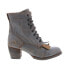 Bed Stu Finis F322007 Womens Gray Leather Lace Up Casual Dress Boots 6.5