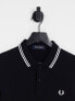 Фото #4 товара Fred Perry twin tipped logo polo in black