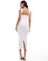 Фото #3 товара Vesper sweetheart neckline bodycon midaxi dress in white