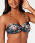 Фото #3 товара Bar Iii 259897 Women Printed Twist Bandeau Bikini Top Swimwear Size Small