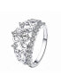 ფოტო #1 პროდუქტის Princess Crown Ring with Cubic Zirconia Stones