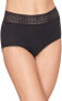 Фото #1 товара Wacoal 260889 Women's Subtle Beauty Brief Panty Black Underwear Size S