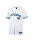 ფოტო #3 პროდუქტის Men's White Johns Hopkins Blue Jays Free-Spirited Full-Button Baseball Jersey