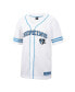 Men's White Johns Hopkins Blue Jays Free-Spirited Full-Button Baseball Jersey