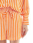 Emory Park relaxed shorts in white and orange stripe co-ord