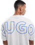 Фото #4 товара HUGO Blue nouveres relaxed fit t-shirt in grey