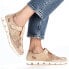 Rieker W RKR651 beige leather openwork shoes with velcro