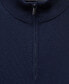 Фото #4 товара Men's 100% Merino Wool Zipper Collar Sweater