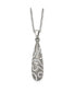 ფოტო #1 პროდუქტის Polished with Crystal Teardrop Pendant on a Box Chain Necklace