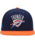 ფოტო #3 პროდუქტის Men's Navy, Orange Oklahoma City Thunder Side Core 2.0 Snapback Hat