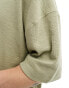 Фото #2 товара ASOS DESIGN oversized heavyweight textured t-shirt in khaki