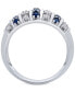 ფოტო #3 პროდუქტის Blue Sapphire (3/8 ct. t.w.) & Diamond (1/20 ct. t.w.) Ring in Sterling Silver