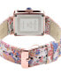 ფოტო #3 პროდუქტის Women's Padova Gemstone Floral Swiss Quartz Pink Leather Watch 30mm
