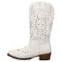 Roper Riley Pearl Snip Toe Cowboy Womens White Casual Boots 09-021-1566-3256