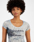 ფოტო #3 პროდუქტის Women's Scenic Scoop-Neck Short-Sleeve T-Shirt