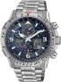 Citizen JY8100-80L Men's Analogue Quartz Watch with Titanium Strap, Silver-Blue, Bracelet