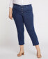 Фото #1 товара Plus Size Waist Match Marilyn Straight Ankle Jeans