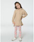 Big Girls Hooded Rib Tunic Beige