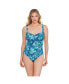 ფოტო #1 პროდუქტის Women's ShapeSolver Shirred Bodice One-Piece Swimsuit