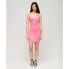 Фото #4 товара Платье Superdry в полоску с квадратным вырезом, жерси, розовое