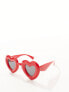 Фото #5 товара Jeepers Peepers bubble heart sunglasses in red