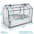 Фото #3 товара Galvanized Steel Raised Bed with Greenhouse - Clear - 4 ft x 2 ft