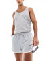 Фото #8 товара ASOS DESIGN runner swim shorts in short length in grey