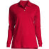 Фото #3 товара Women's School Uniform Tall Long Sleeve Interlock Polo Shirt