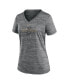 ფოტო #3 პროდუქტის Women's Gray Arizona Diamondbacks City Connect Velocity Practice Performance V-Neck T-shirt