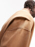 Фото #2 товара Topman oversized faux suede bomber in tan