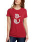 ფოტო #1 პროდუქტის Women's Christmas Snowman Premium Blend Word Art Short Sleeve T-shirt