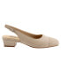 Фото #1 товара Trotters Dea T7001-114 Womens Beige Narrow Leather Slingback Heels Shoes 10.5