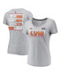 Фото #1 товара Women's Gray Kansas City Chiefs Super Bowl LVIII Champions Counting Points V-Neck T-shirt