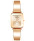 Women's Rose Gold-Tone Solid Bangle Watch, 22X27mm