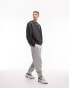 Topman oversized sweatshirt in washed black