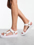 Levi's Cadys low strap sandal in white with red tab logo