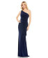 ფოტო #1 პროდუქტის Women's Ieena Jersey One Shoulder Belted Trumpet Gown