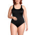 Фото #5 товара Plus Size Chlorine Resistant High Leg Soft Cup Tugless Sporty One Piece Swimsuit