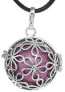 Women´s necklace Jingle Bell Small flowers - purple K2SF18