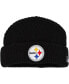 Фото #1 товара Men's Black Pittsburgh Steelers Fisherman Skully Cuffed Knit Hat
