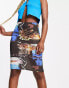 Jaded London graphic midi skirt co-ord in multi