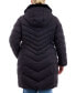 Фото #2 товара Plus Size Faux-Fur-Collar Packable Puffer Coat, Created for Macy's